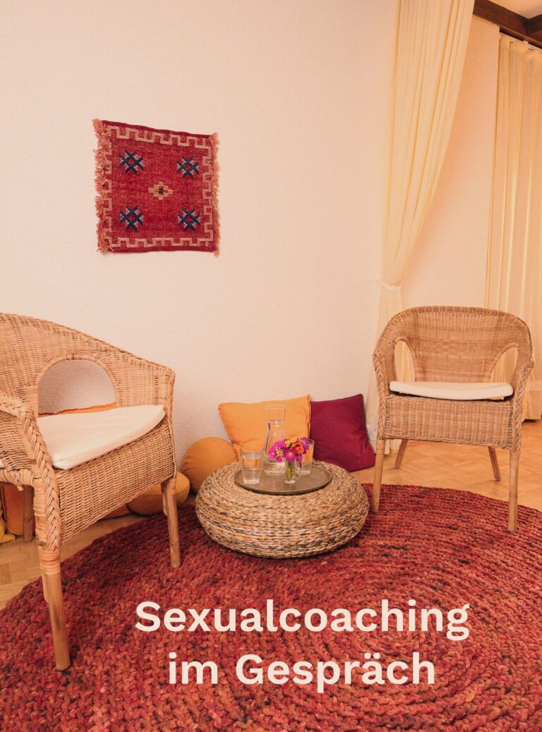 Praxisraum vom Lebenslust Coaching in Graz mit zwei bequemen Sesseln und einem roten Teppich