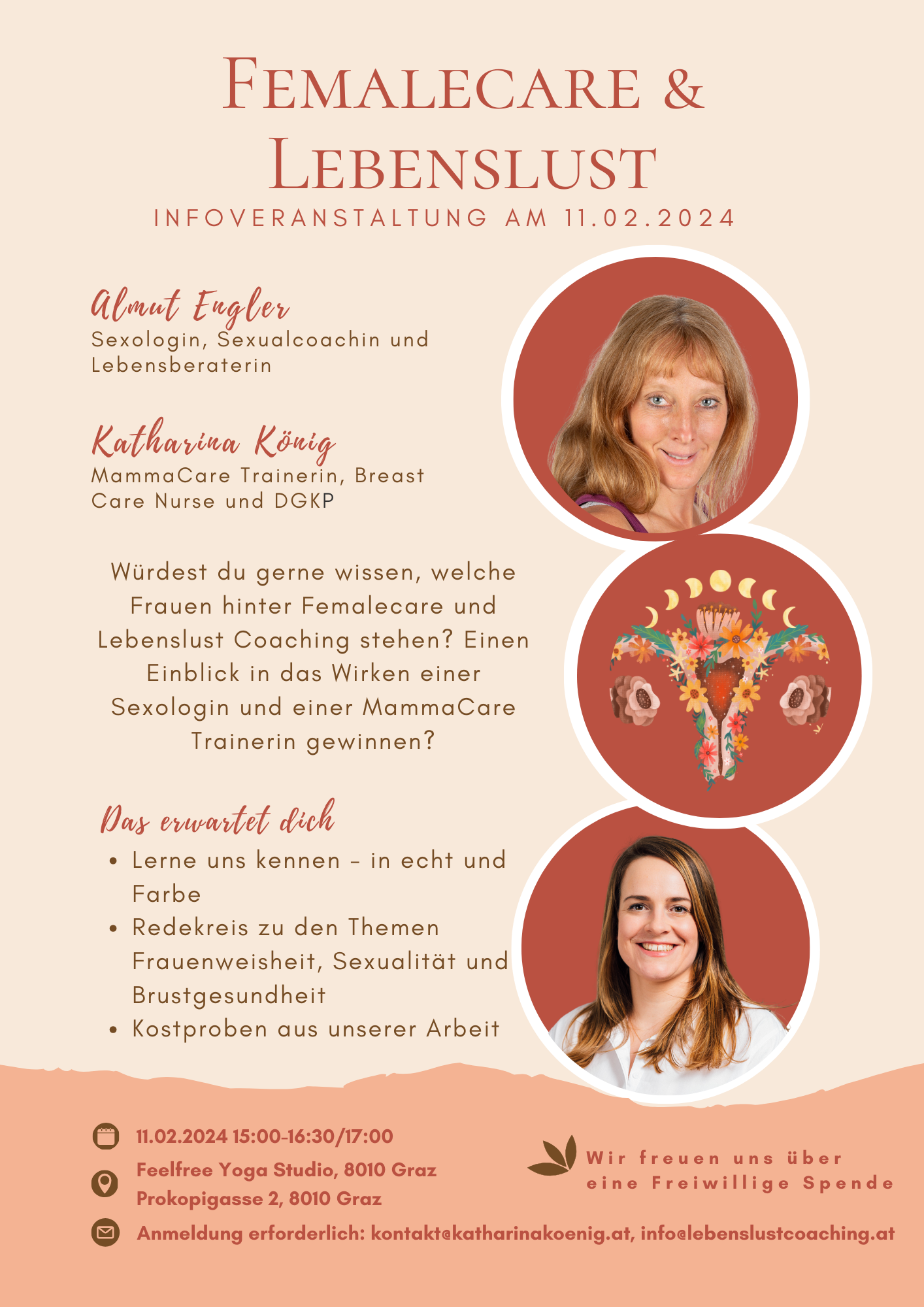 Infoveranstaltung Femalecare und Lebenslust Coaching in Graz
